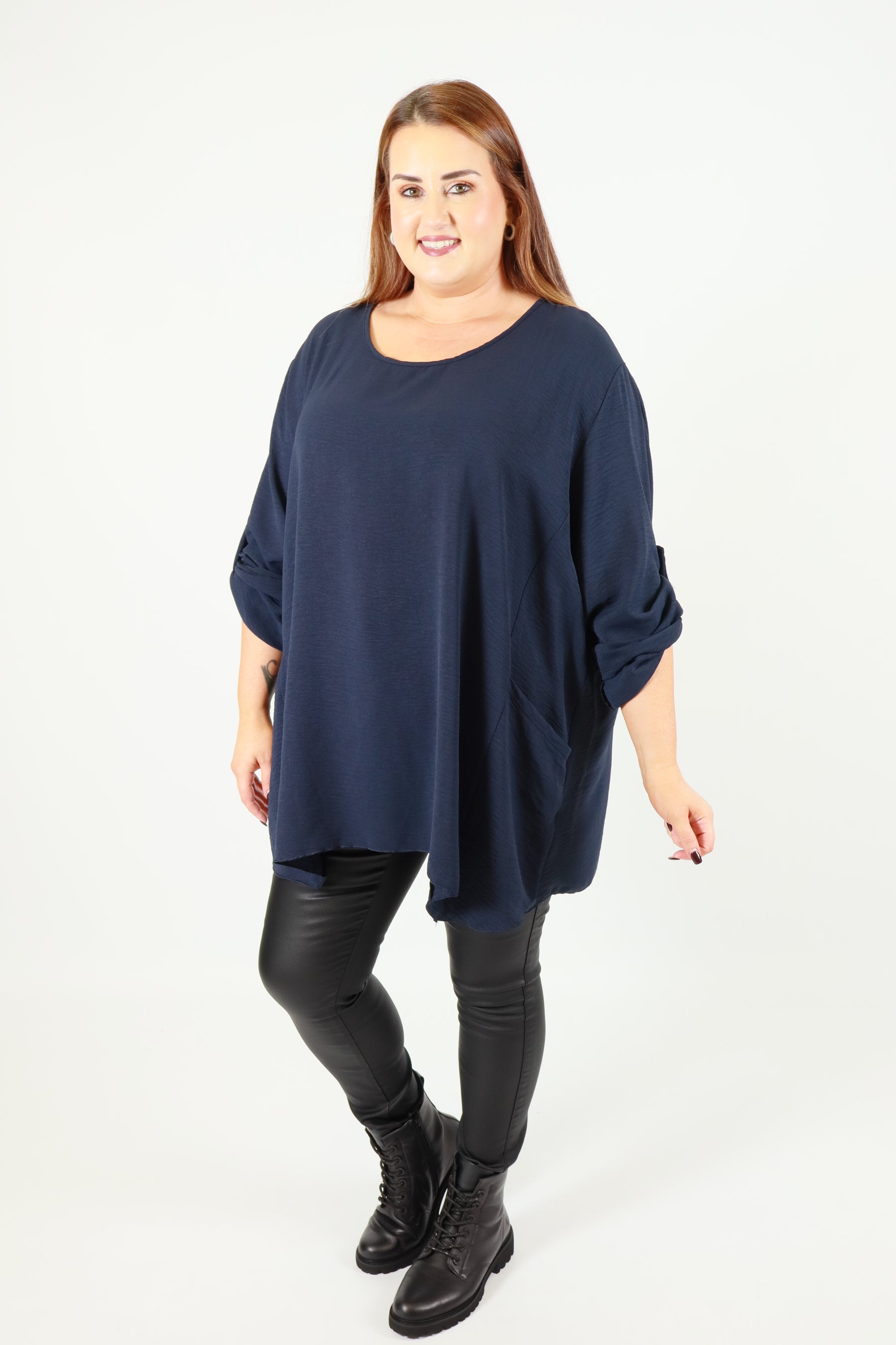 Ada Blouse in Navy