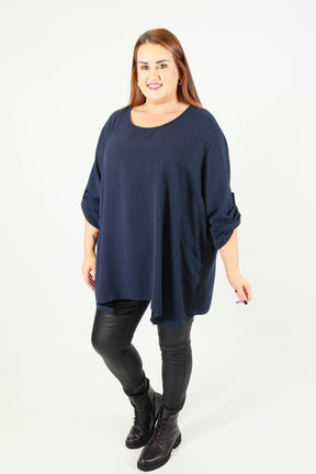 Ada Blouse in Navy