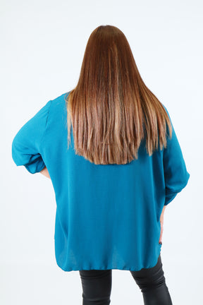 Ada Blouse in Teal