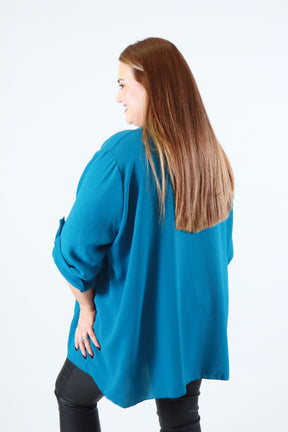 Ada Blouse in Teal