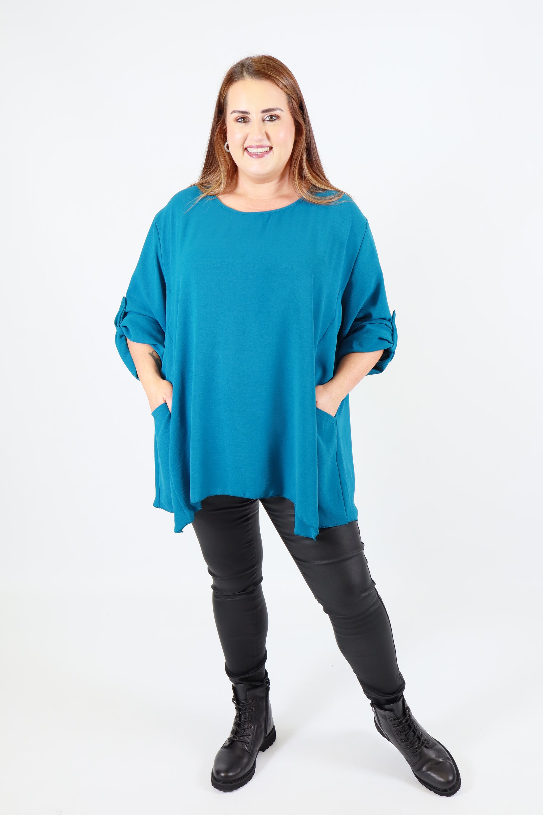Ada Blouse in Teal