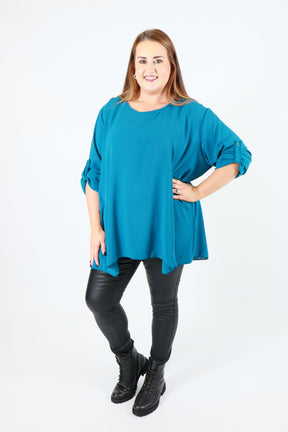 Ada Blouse in Teal
