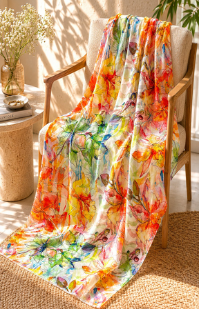 Ada Scarf in Orange/Green 