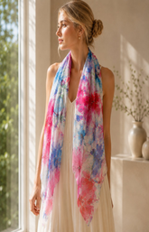 Ada Scarf in Pink/Blue 