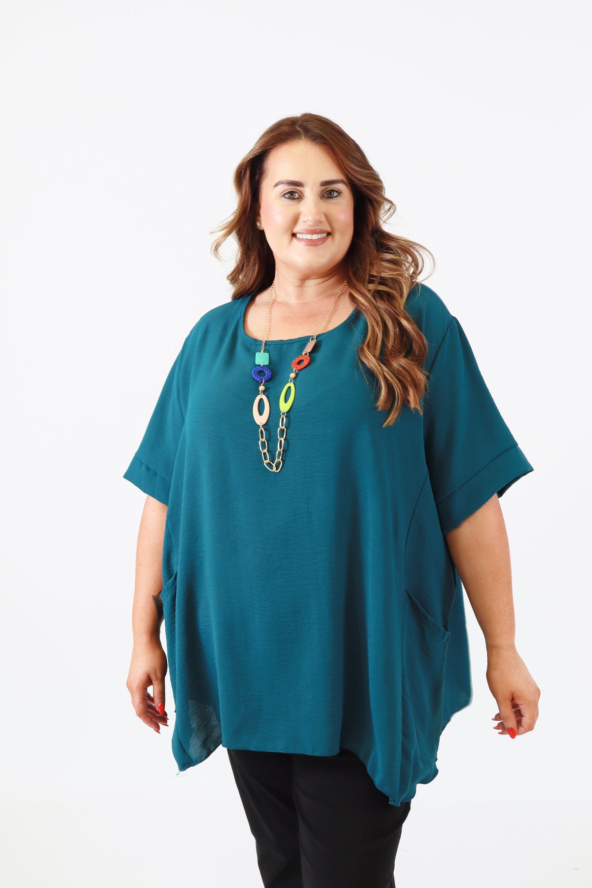 Adaline Blouse in Forest Green