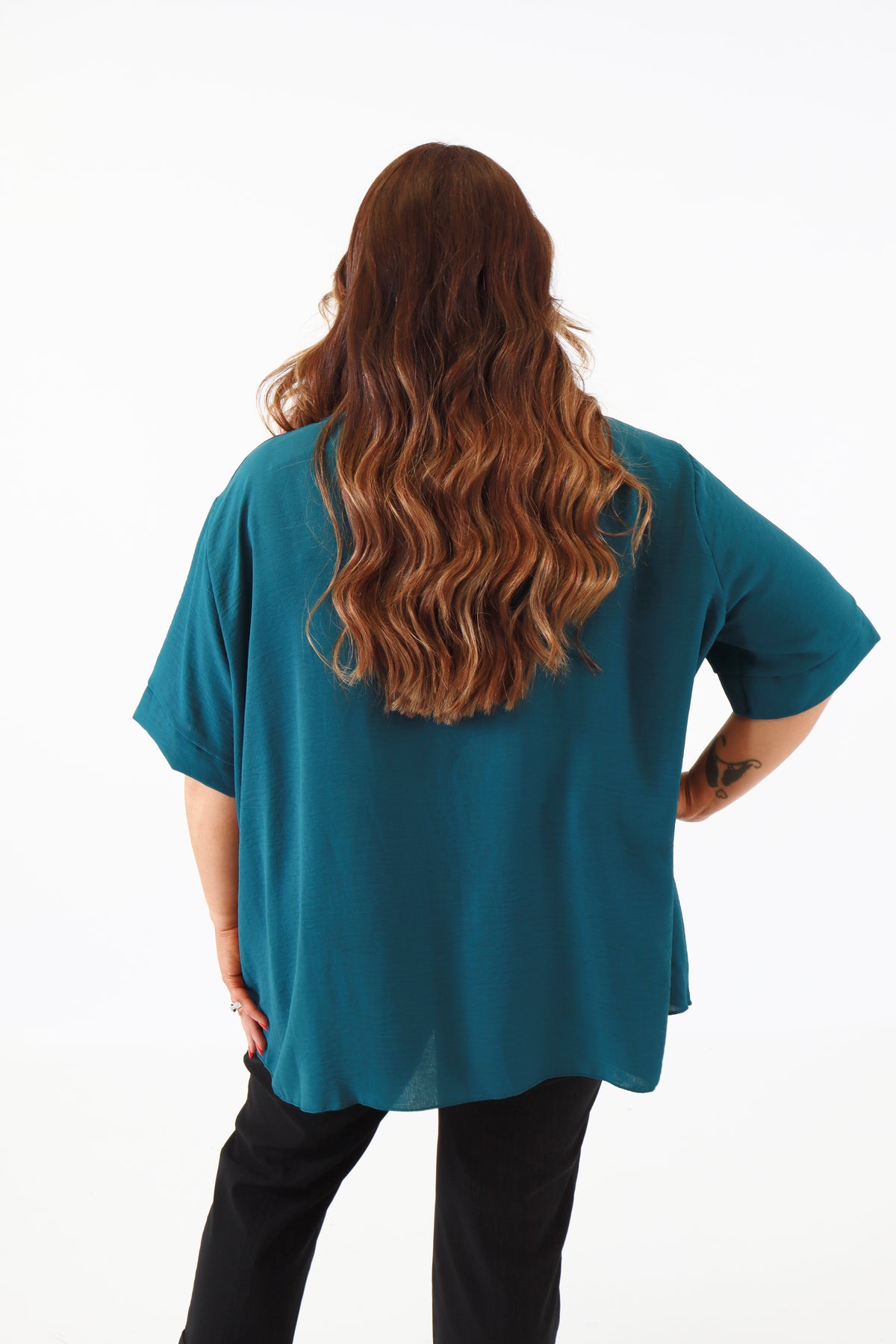 Adaline Blouse in Forest Green