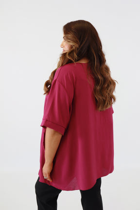 Adaline Blouse in Plum