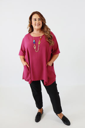 Adaline Blouse in Plum