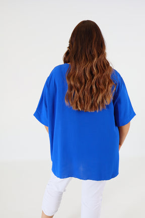 Adaline Blouse in Royal Blue
