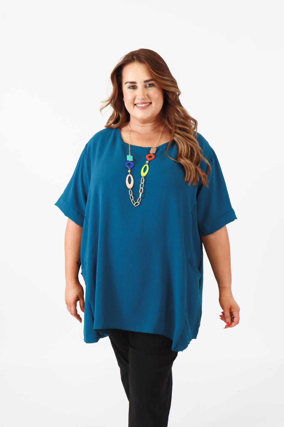 Adaline Blouse in Teal