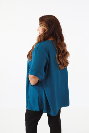 Adaline Blouse in Teal