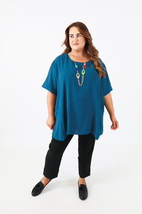 Adaline Blouse in Teal