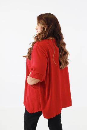 Adaline Blouse in Wine