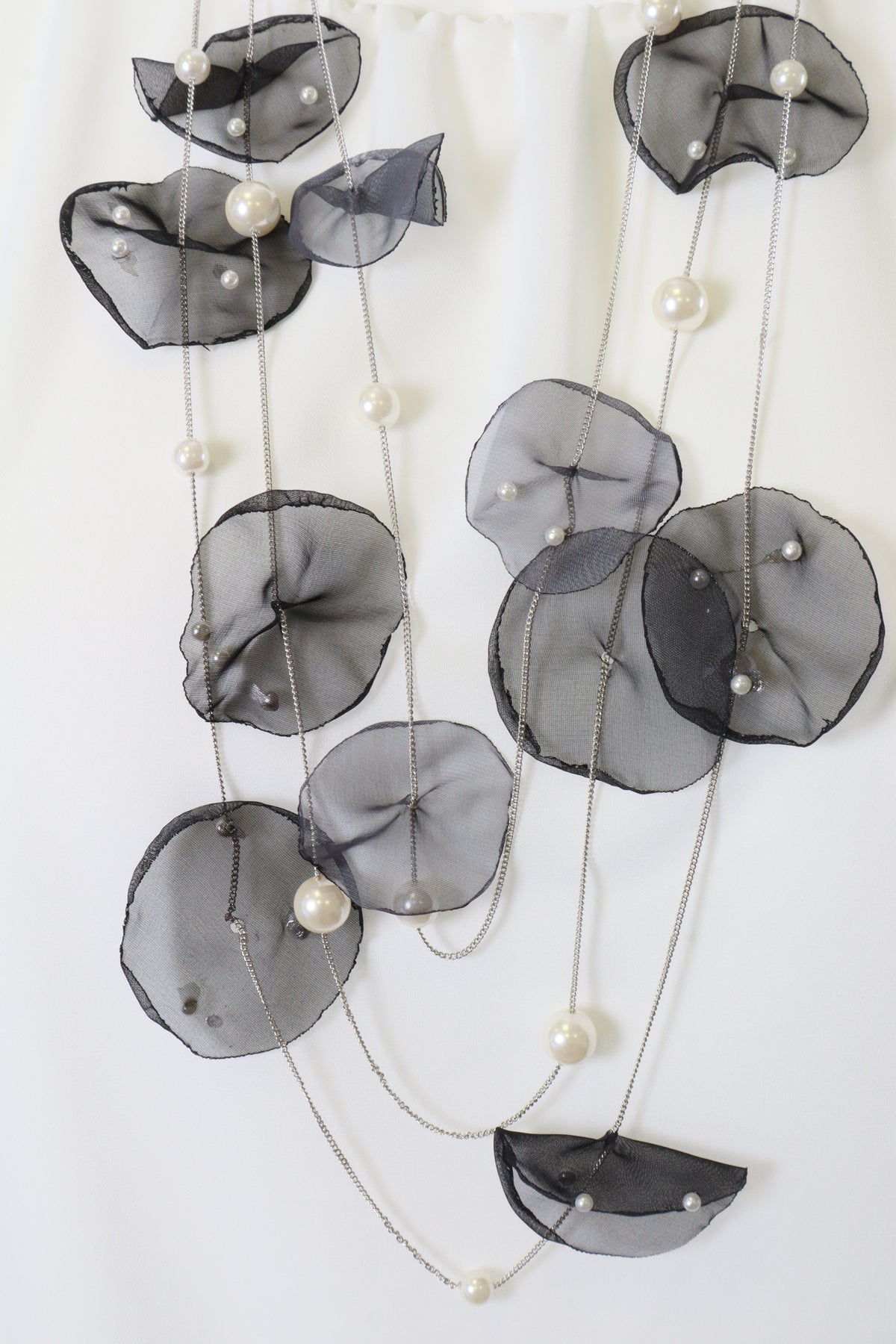 Ailbhe Necklace in Silver and Black