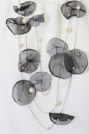 Ailbhe Necklace in Silver and Black