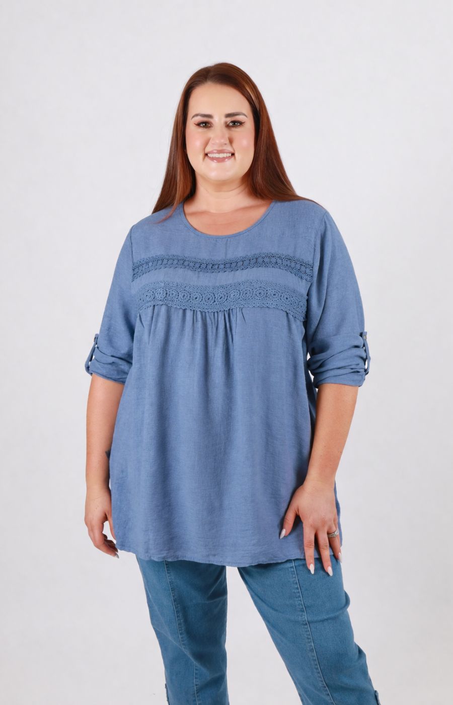  Alex Blouse in Denim Blue 