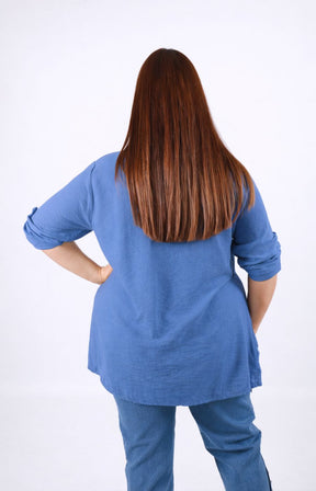 Alex Blouse in Denim Blue 