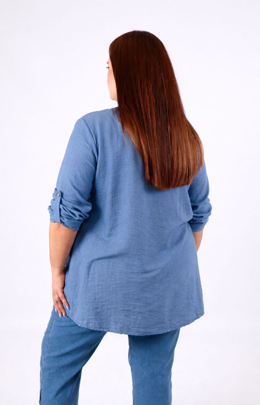 Alex Blouse in Denim Blue 