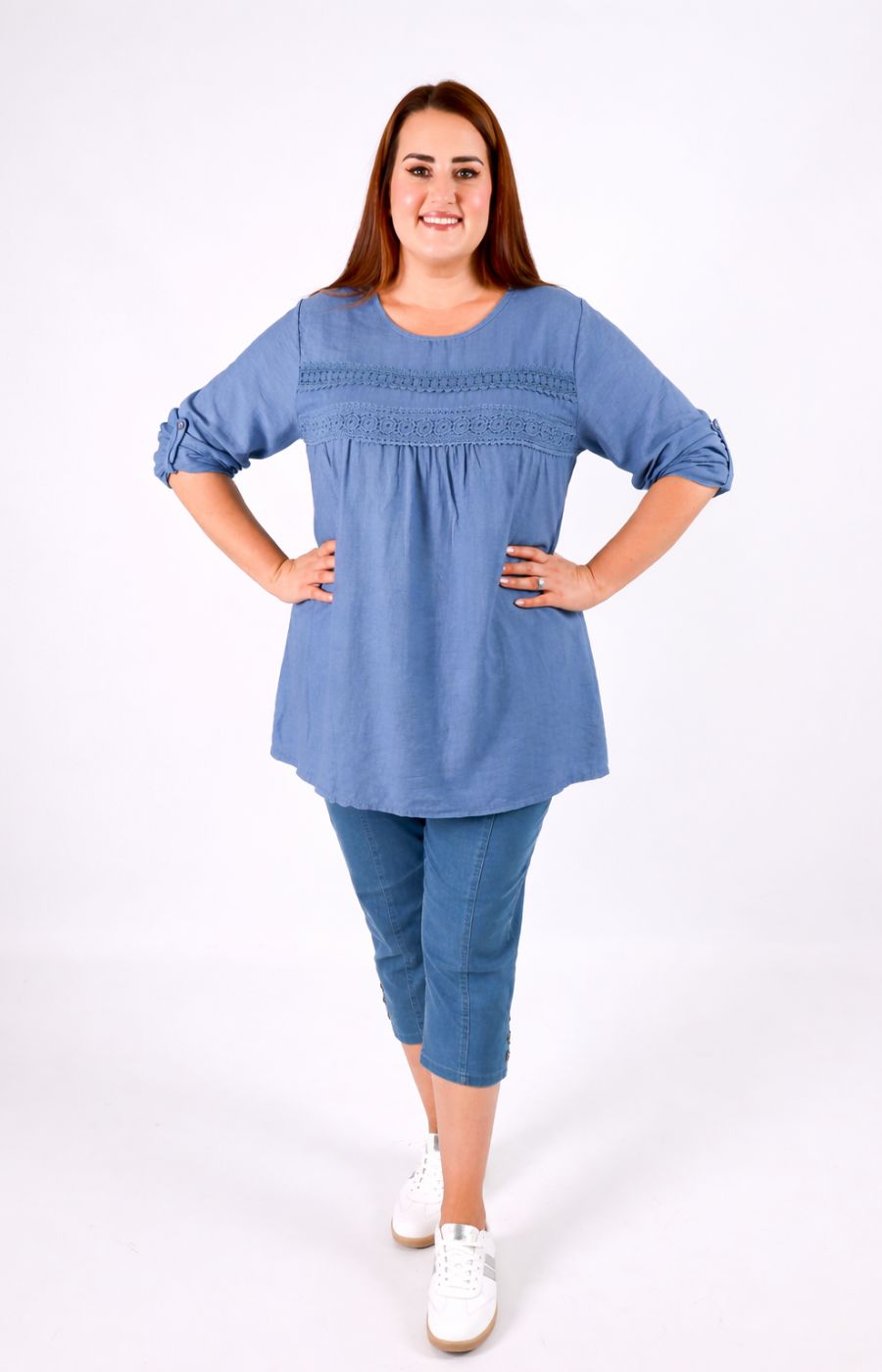 Alex Blouse in Denim Blue 