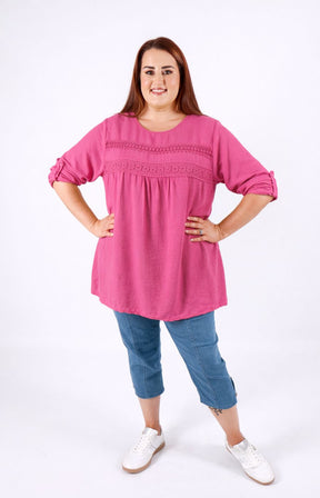 Alex Blouse in Fuchsia 