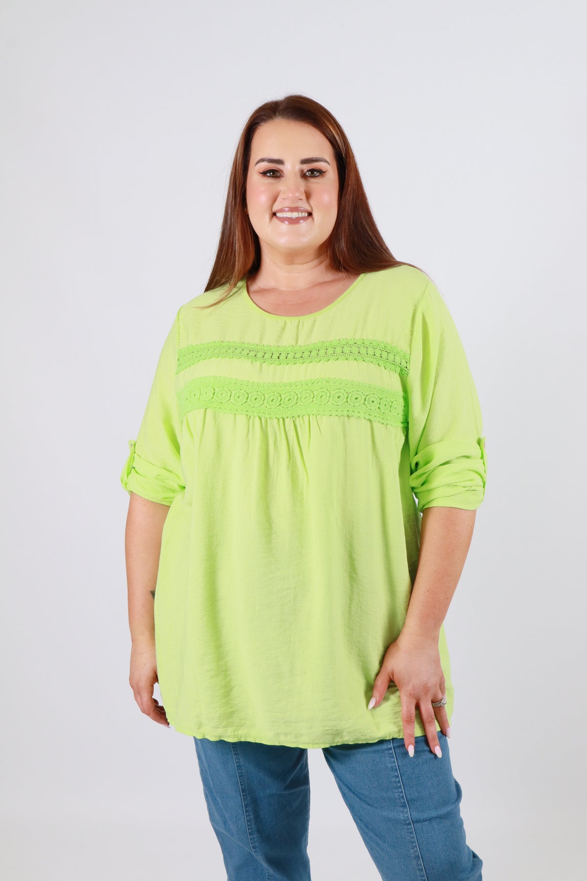 Alex Blouse in Lime 