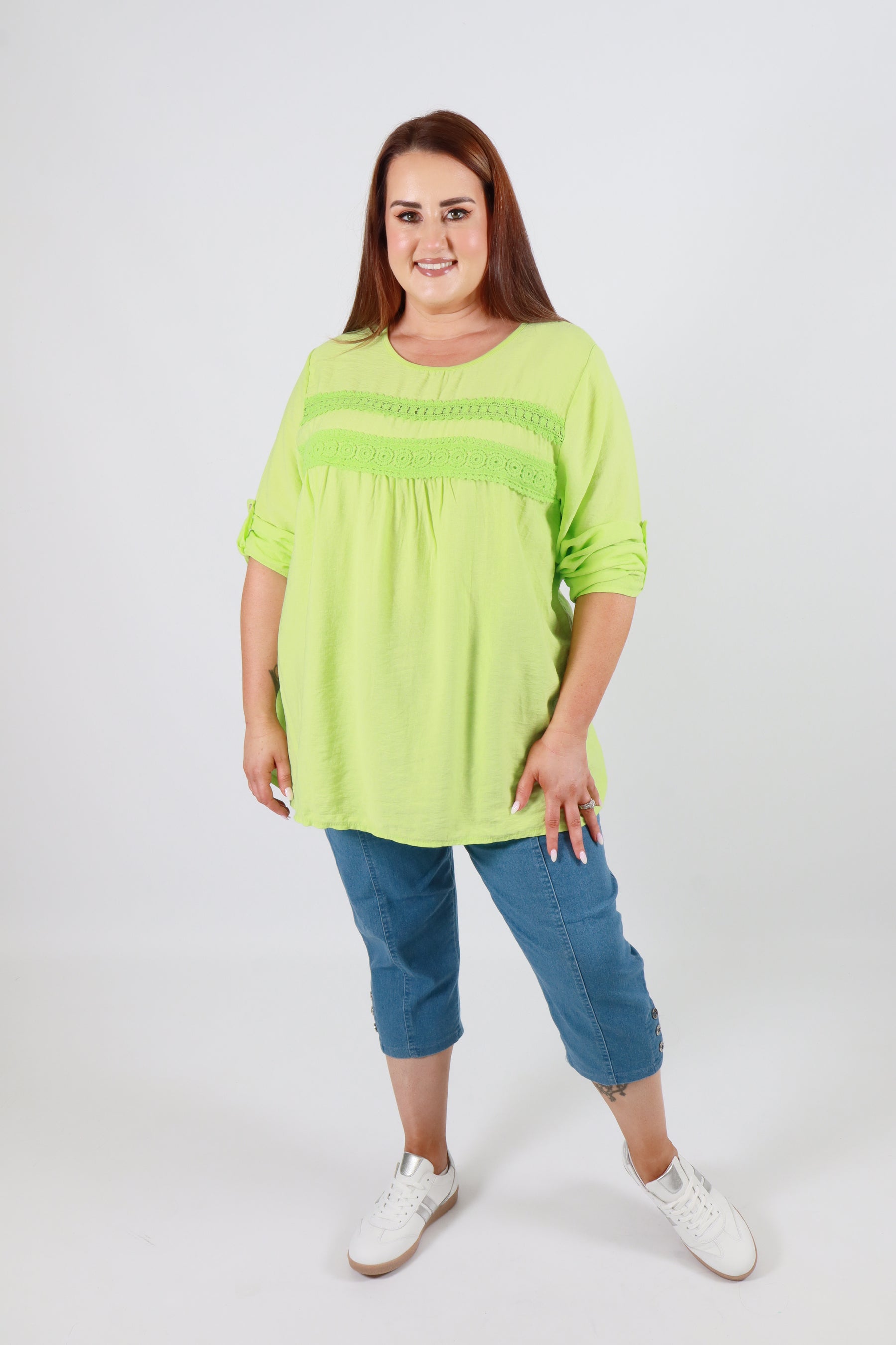 Alex Blouse in Lime 