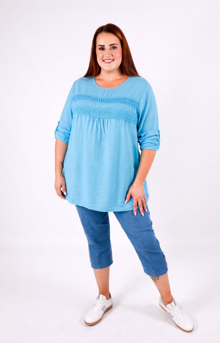Alex Blouse in Turquoise 