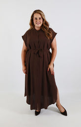 Alexis Dress in Brown 