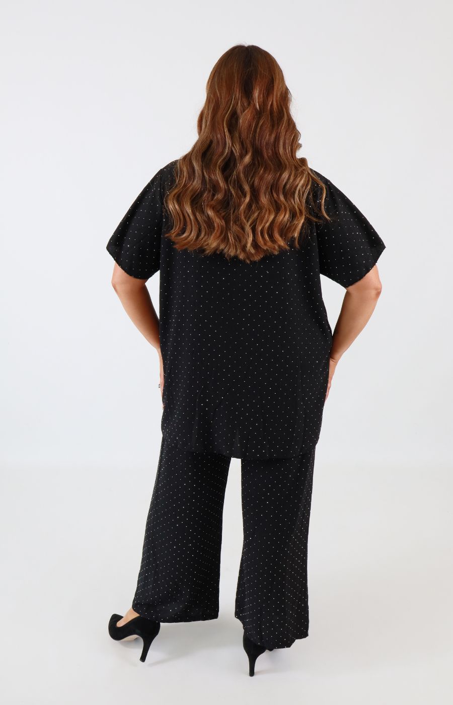 Ali Rhinestone Co-ord in Black 