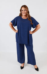Ali Rhinestone Co-ord in Navy 