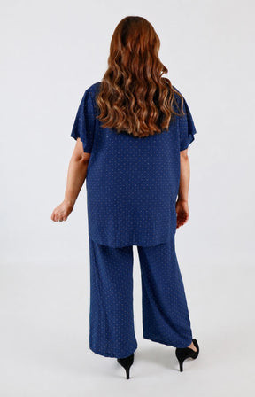Ali Rhinestone Co-ord in Navy 