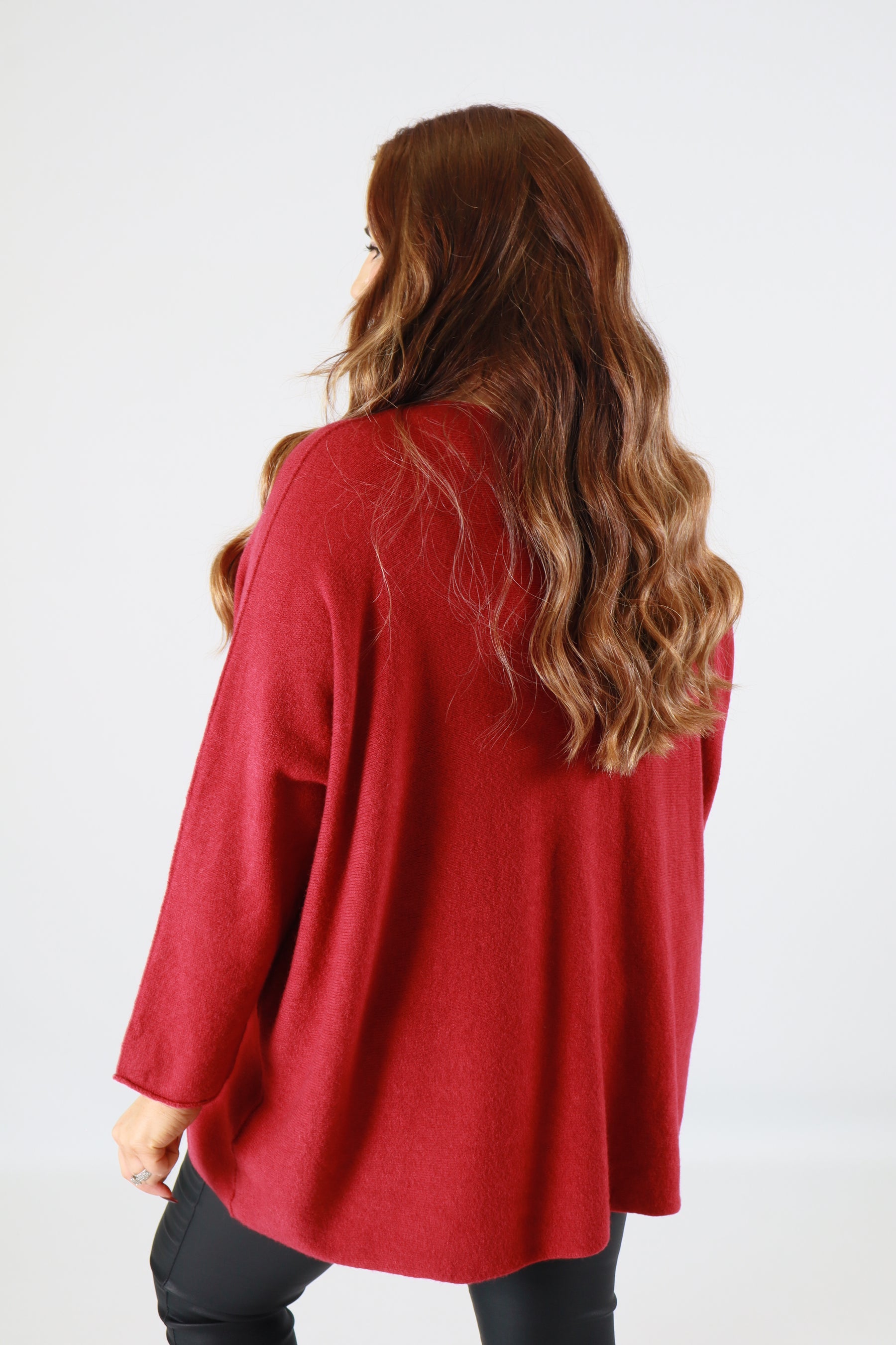 Alina Jumper in Wine