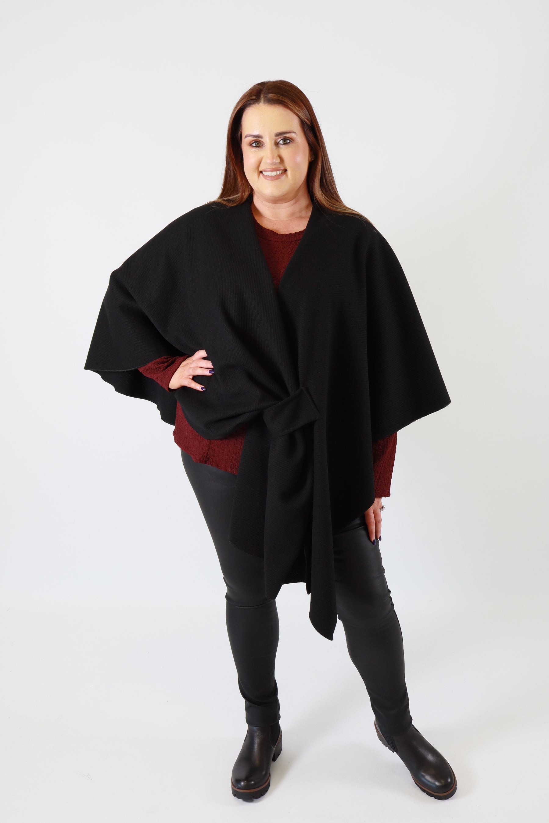 Ally Cape in Black