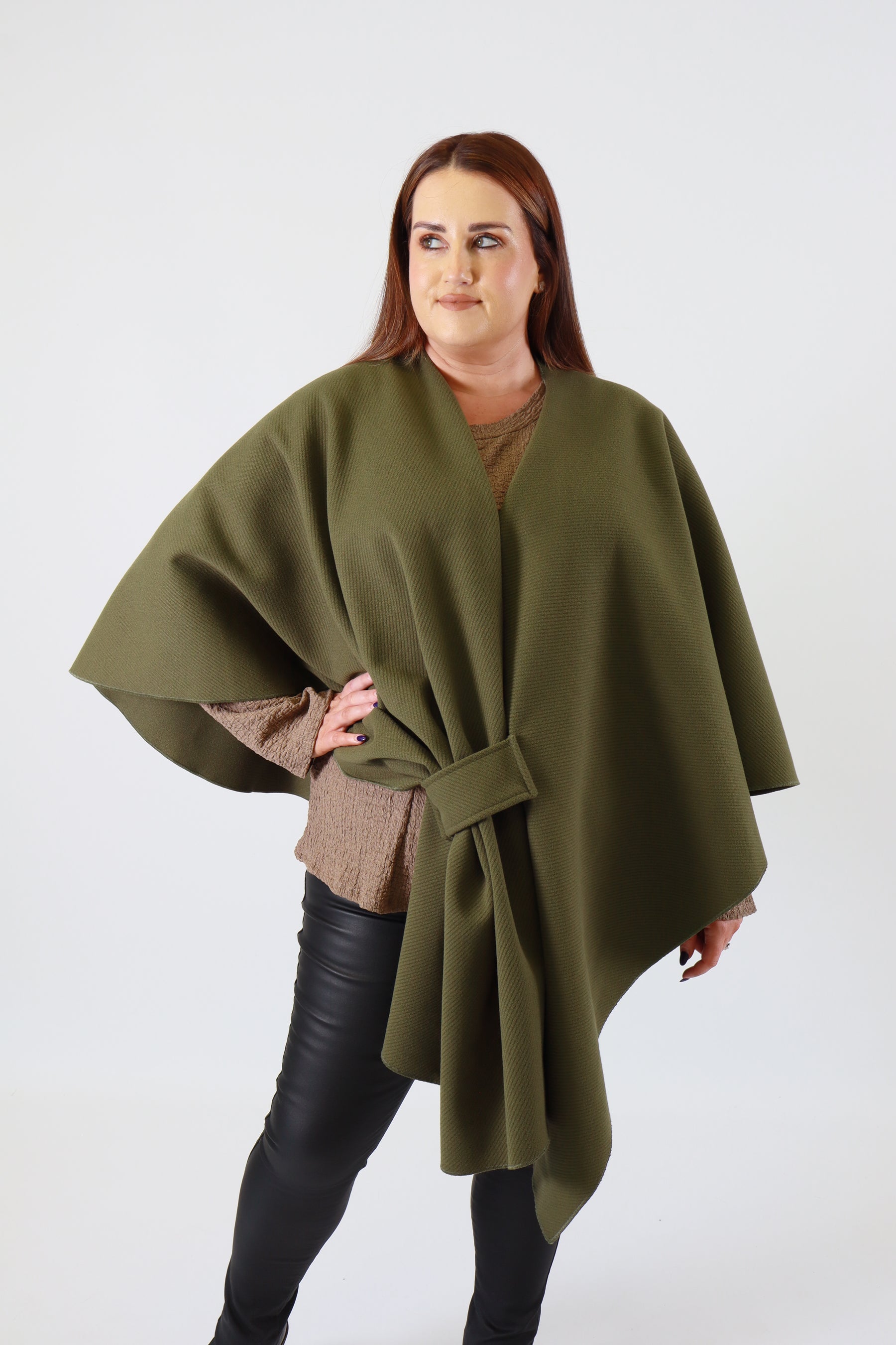 Ally Cape in Khaki