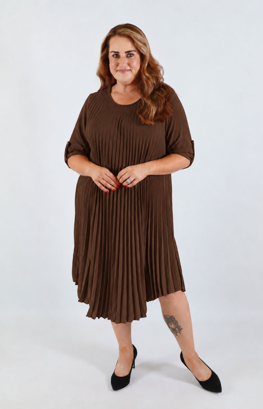 Amanda Dress in Brown 