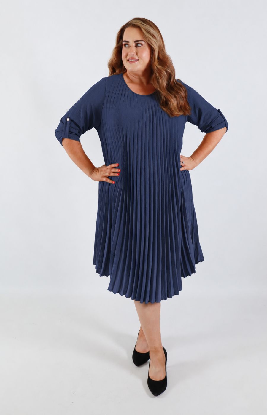 Amanda Dress in Navy 