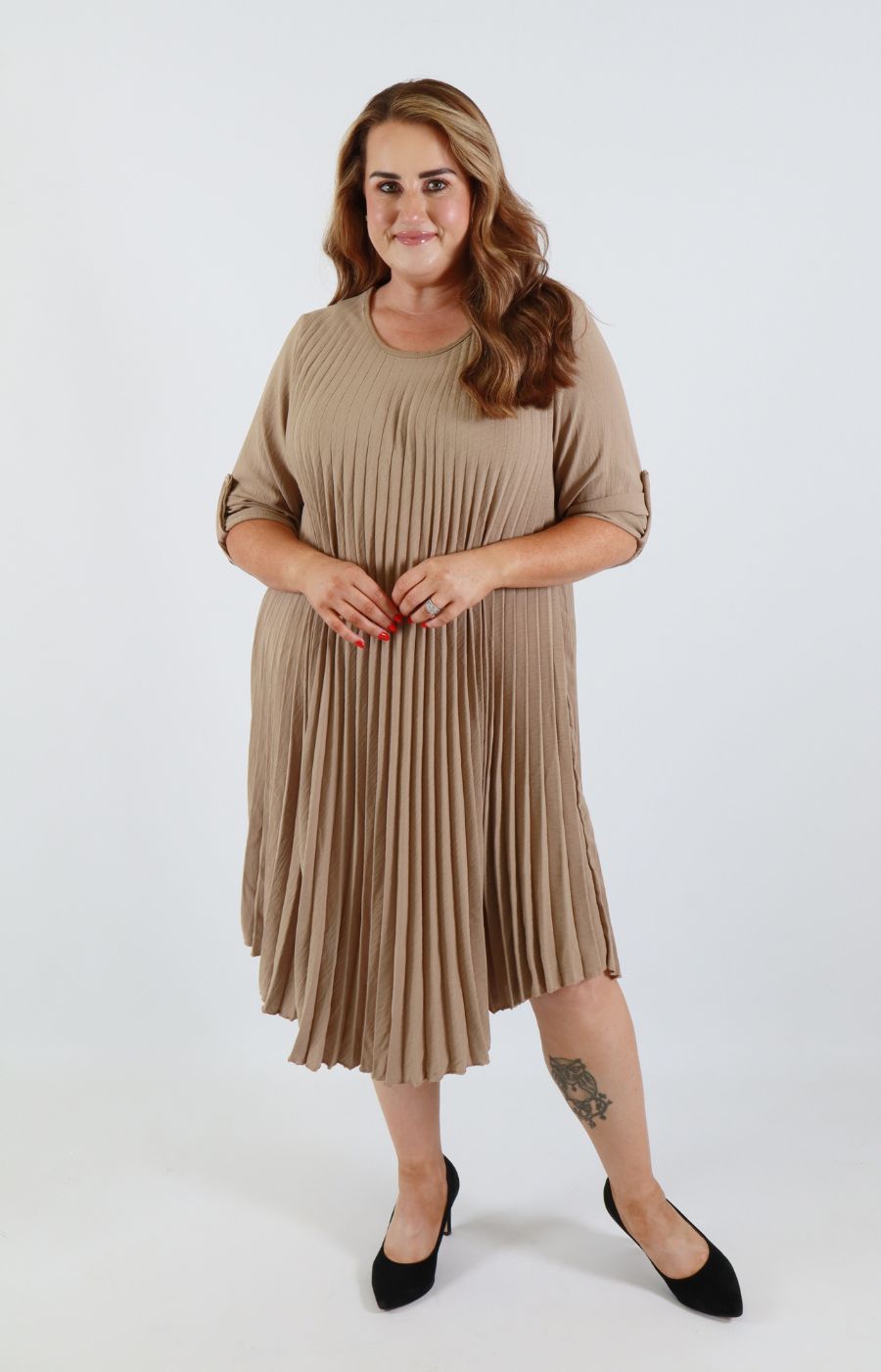 Amanda Dress in Tan 