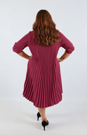 Amanda Dress in Wine 