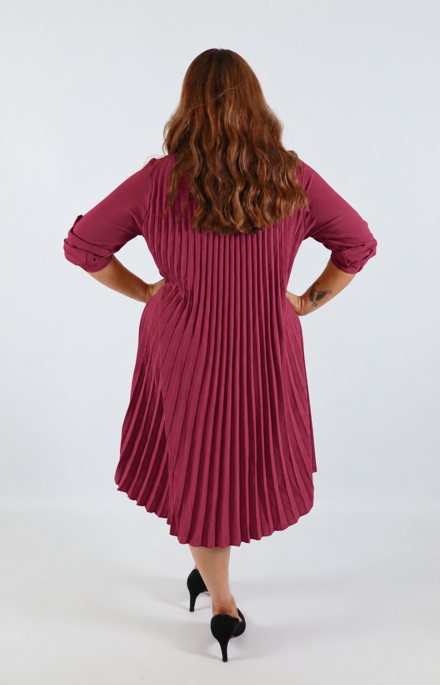 Amanda Dress in Wine 