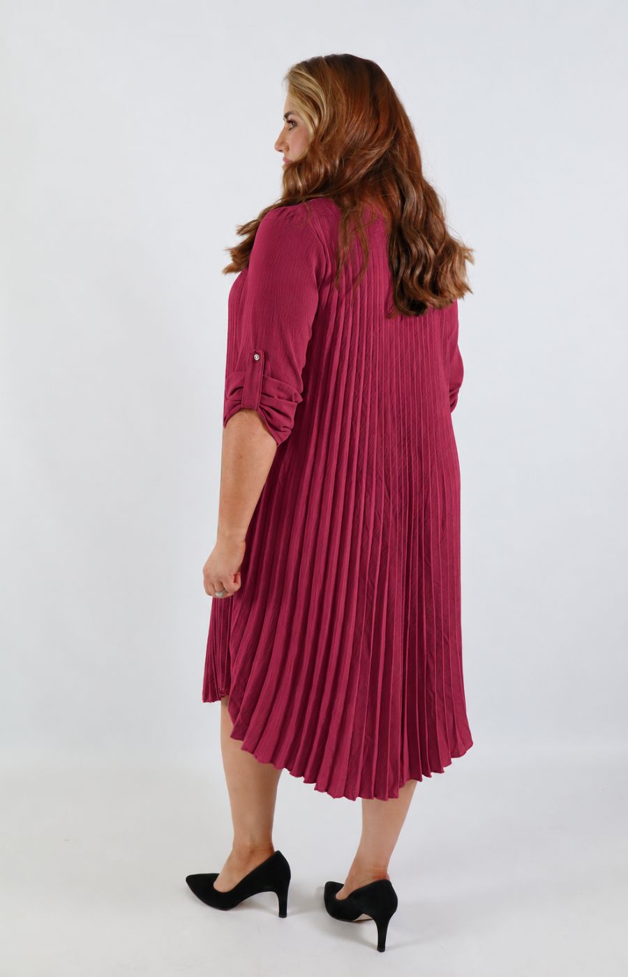 Amanda Dress in Wine 