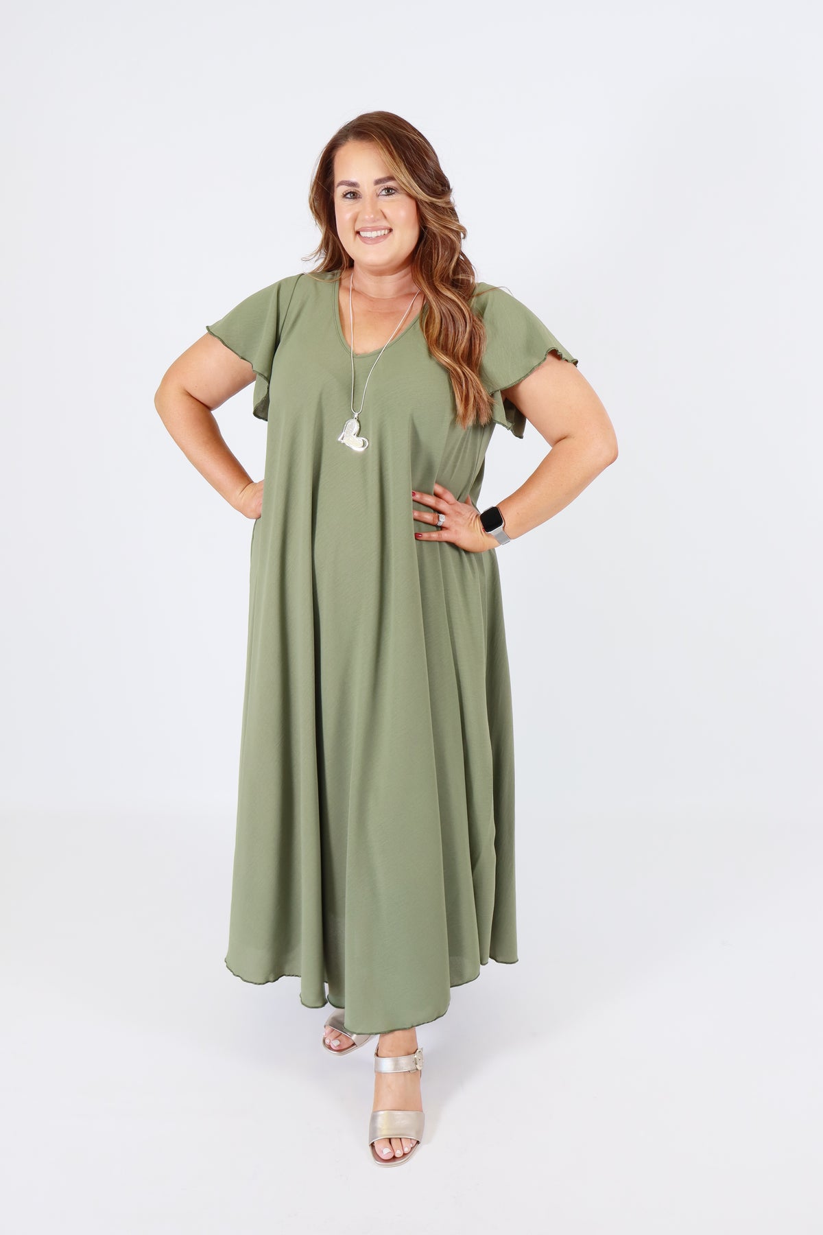 Amelia Dress in Khaki