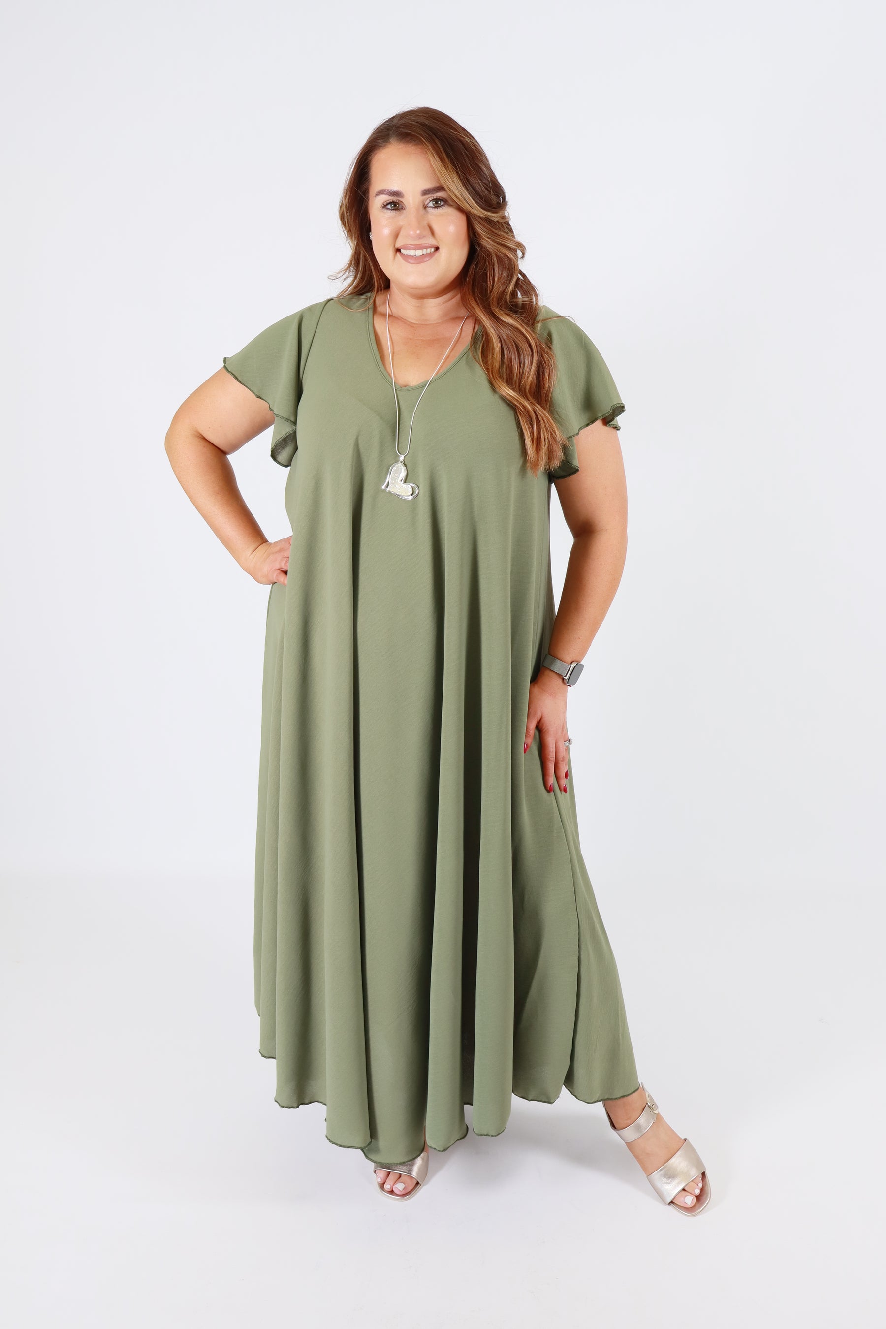 Amelia Dress in Khaki