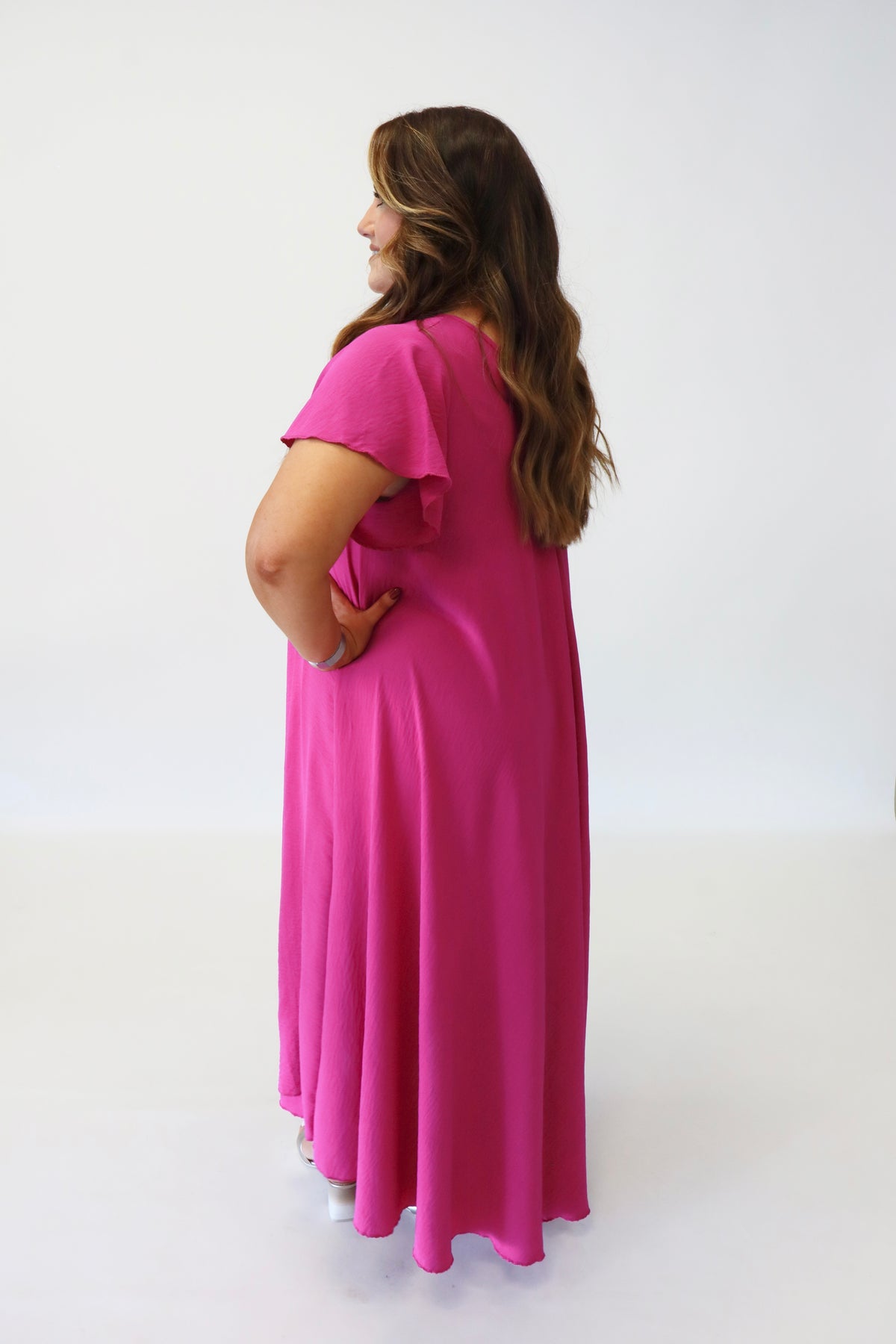 Amelia Dress in Magenta