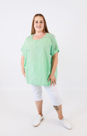 Amy Blouse in Mint 
