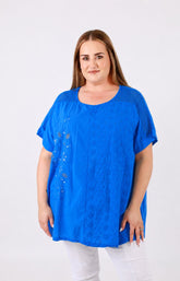 Amy Blouse in Royal Blue 