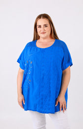 Amy Blouse in Royal Blue 