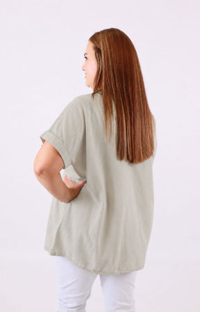 Amy Blouse in Taupe