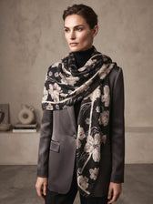 Andrea Scarf in Black. This image was created using AI