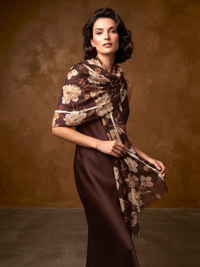 Andrea Scarf in Coffee. This image was created using AI