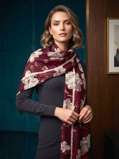 Andrea Scarf in Wine. This image was created using AI